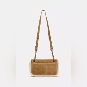 ZARA COMBINED LEATHER CROSSBODY BAG
Color: Beige